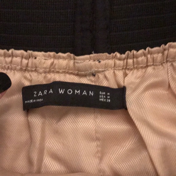 Zara a-line leather nude skirt - Picture 2 of 3